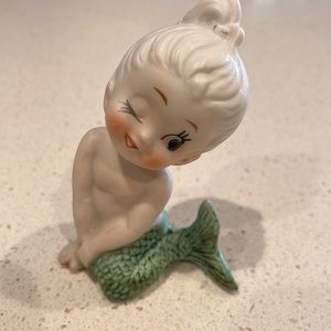 1950s Mid Century Winking Ceramic Mermaid